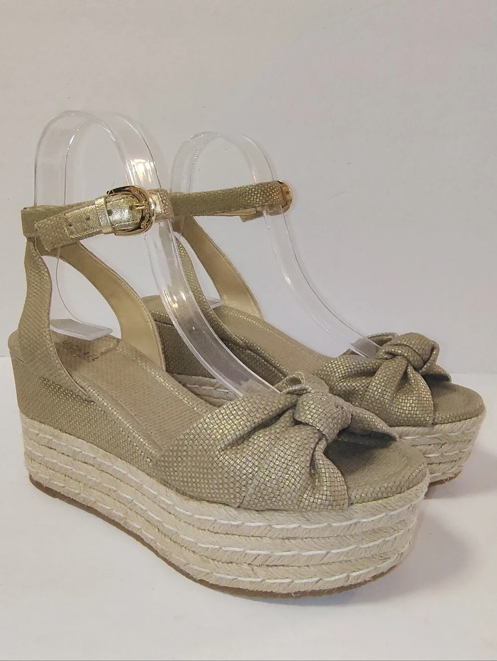 Michael Michael Kors Maxwell Espadrille Platform Mid Wedge Ankle Strap Sandals